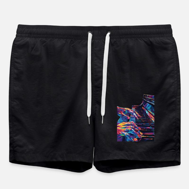 Piano - Swim Trunks - black