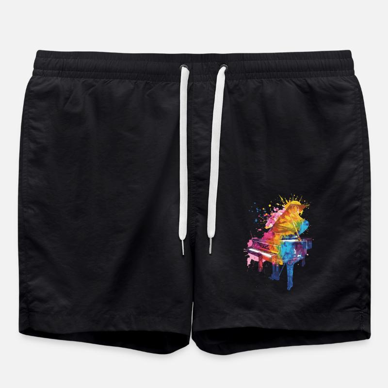Piano - Swim Trunks - black