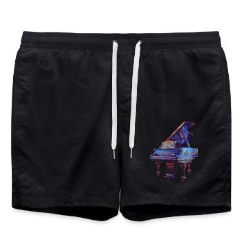 Piano - Swim Trunks - black - Front - AI Model Male 185 light (185cm)