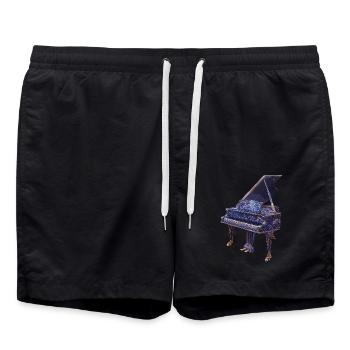 Piano - Swim Trunks - black - Front - AI Model Male 185 light (185cm)