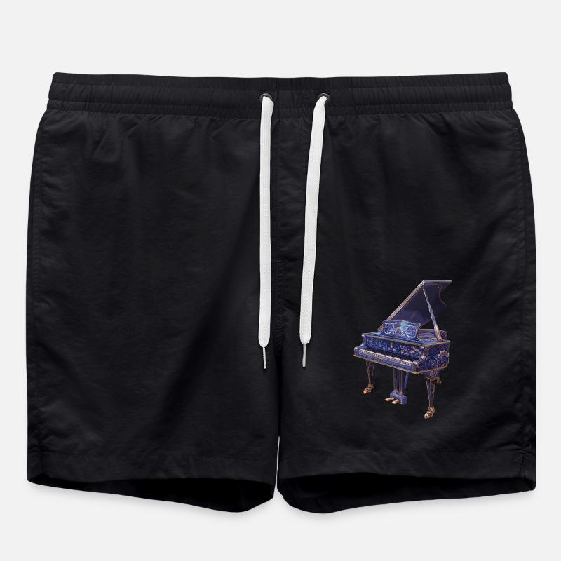 Klavier - Badeshorts - Schwarz