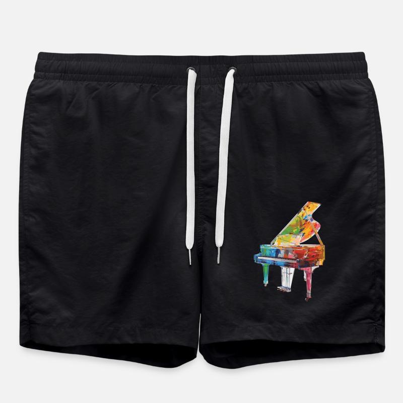 Piano - Swim Trunks - black