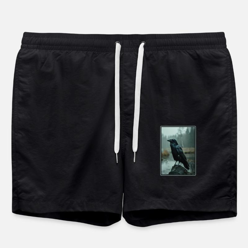 Krähen Krähe - Badeshorts - Schwarz