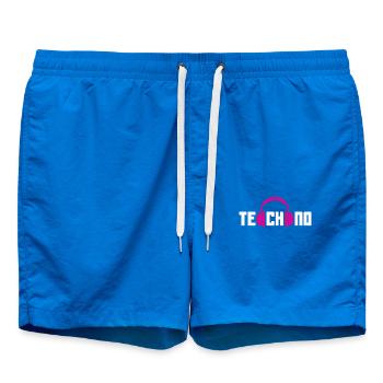 Casque techno pour les amateurs de techno - Short de bain - cobalt blue - Devant