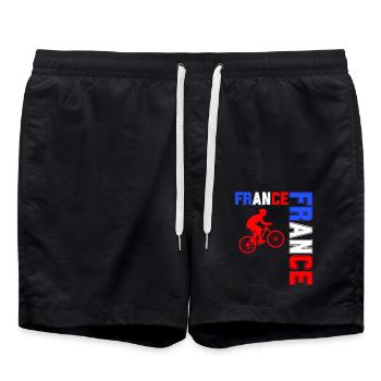 drapeau france cadeau, cadeau france drapeau Vélo - Short de bain - noir - Devant - AI Model Male 185 light (185cm)
