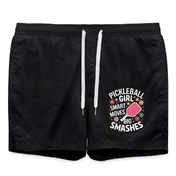 Pickleball Saying Girl Joke Pickleball Gift - Swim Trunks - black - Front - AI Model Male 185 light (185cm)