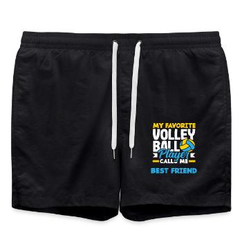 Mein Lieblings-Volleyballspieler Bester Freund - Badeshorts - Schwarz - Vorne - AI Model Male 185 light (185cm)
