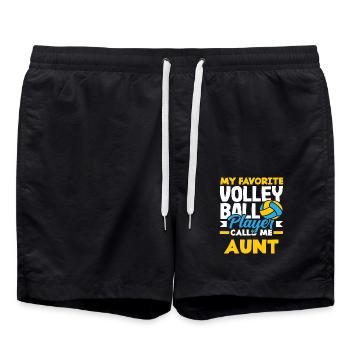 Mon joueur de volley-ball préféré appelle ma tante - Short de bain - noir - Devant - AI Model Male 185 light (185cm)