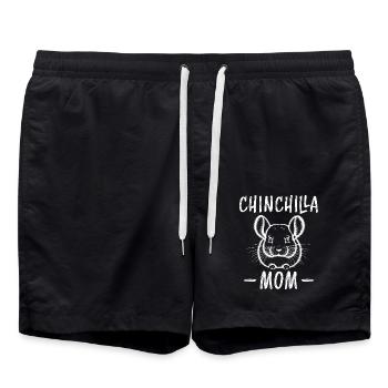 Chinchilla Saying Mom Funny Chinchilla Gift - Swim Trunks - black - Front - AI Model Male 185 light (185cm)