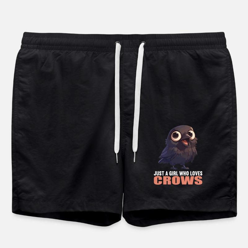 Krähen Krähe - Badeshorts - Schwarz