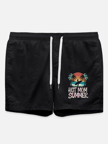 Hot Mom Summer - Surf - Swim Trunks - black