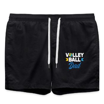 Volleyball Dad Passionate - Swim Trunks - black - Front - AI Model Male 185 light (185cm)