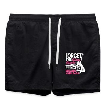 This princess plays volleyball - Swim Trunks - black - Front - AI Model Male 185 light (185cm)
