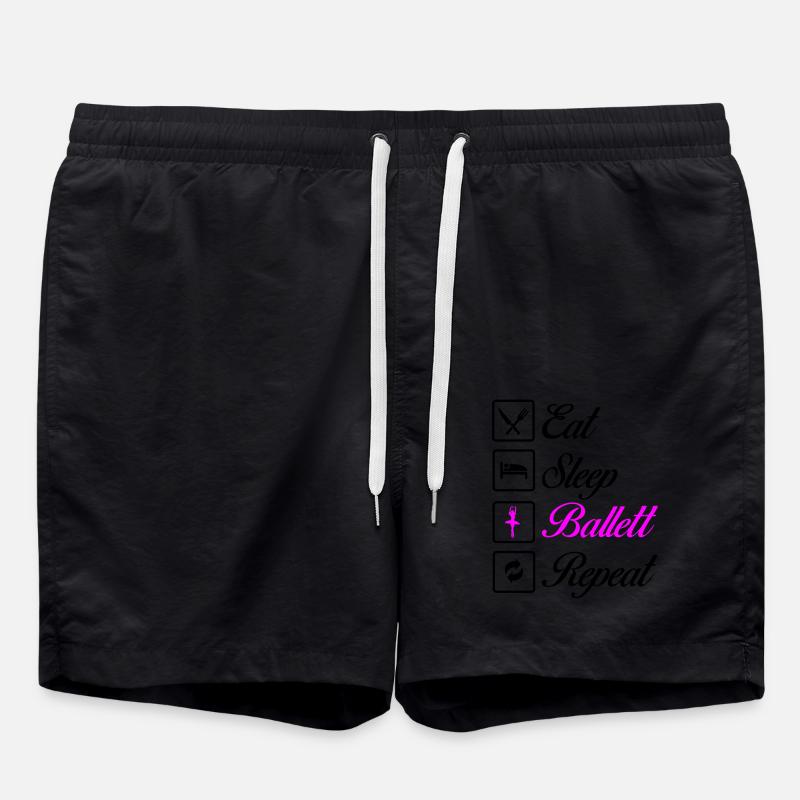 Ballet Repeat - Swim Trunks - black