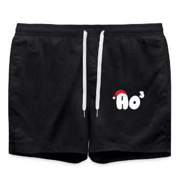Ho Cubed Funny Christmas Math Teacher Ho Ho Ho - Badeshorts - Schwarz - Vorne - AI Model Male 185 light (185cm)