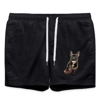 Bouledogue français - Short de bain - noir - Devant - AI Model Male 185 light (185cm)
