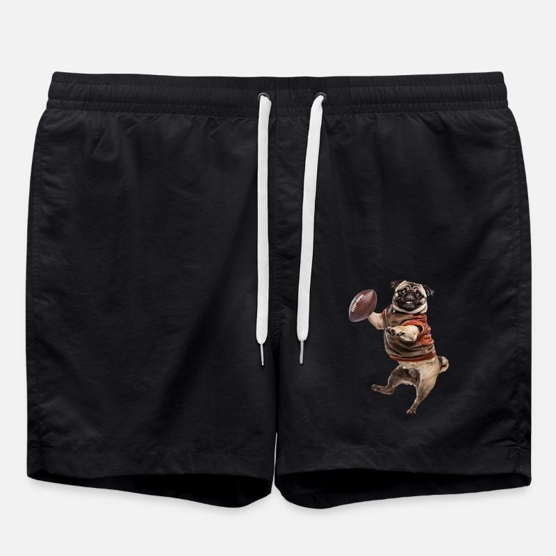 Pug - Swim Trunks - black