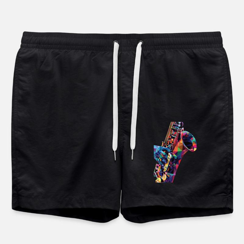 Saxophone - Swim Trunks - black