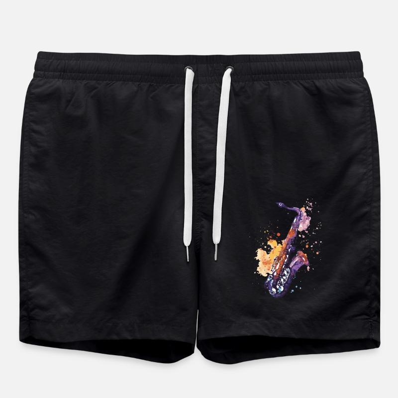 Saxophone - Swim Trunks - black