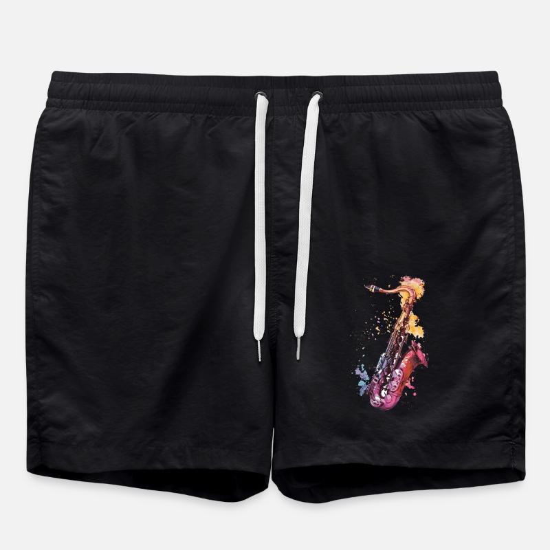 Saxophone - Swim Trunks - black
