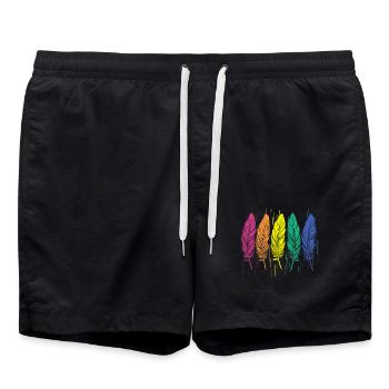 PLUME - Short de bain - noir - Devant - AI Model Male 185 light (185cm)