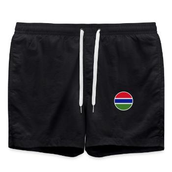 Gambie Drapeau gambien Gambier - Short de bain - noir - Devant - AI Model Male 185 light (185cm)