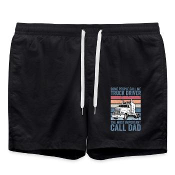 some people call me truck driver - Short de bain - noir - Devant - AI Model Male 185 light (185cm)