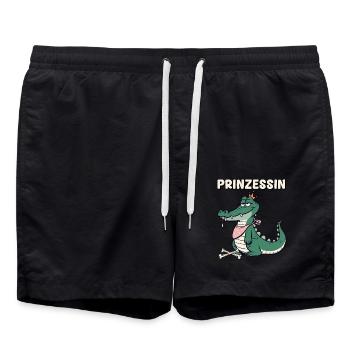 Carnaval Princesse Crocodile Cologne Alaaf Drôle - Short de bain - noir - Devant - AI Model Male 185 light (185cm)