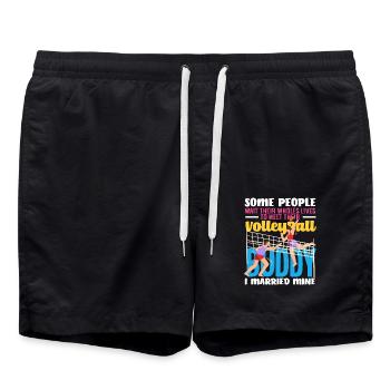 Copain de volley-ball J’ai épousé le mien - Short de bain - noir - Devant - AI Model Male 185 light (185cm)