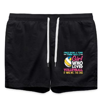 Girl Loved Volleyball It Was Me - Swim Trunks - black - Front - AI Model Male 185 light (185cm)
