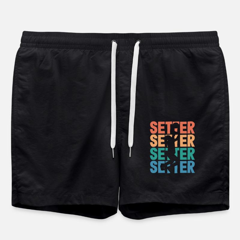 Volleyball Setter Silhouette Art - Short de bain - noir