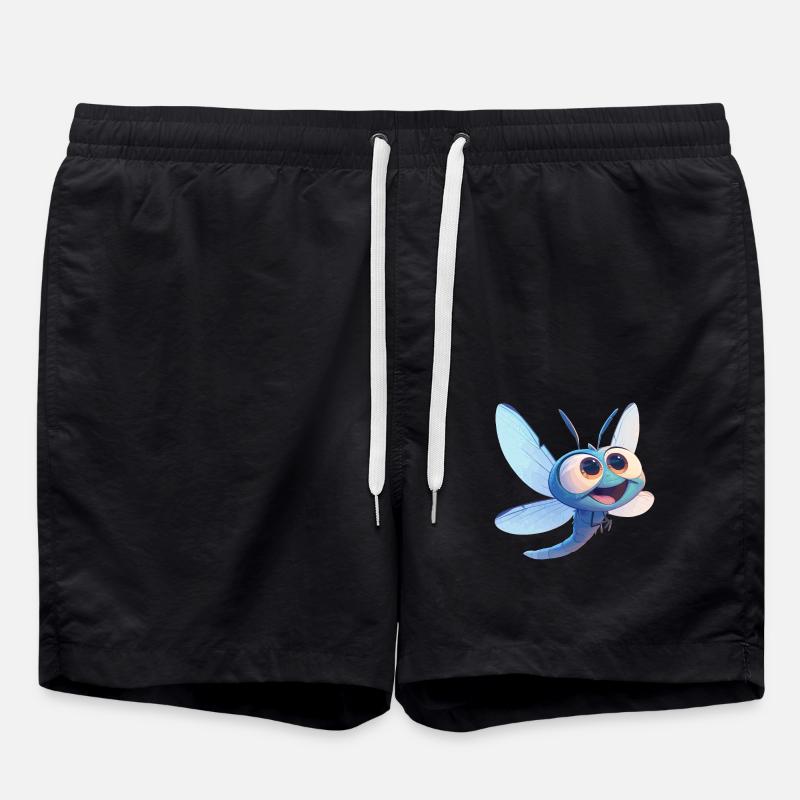 Dragonflies Dragonfly - Swim Trunks - black