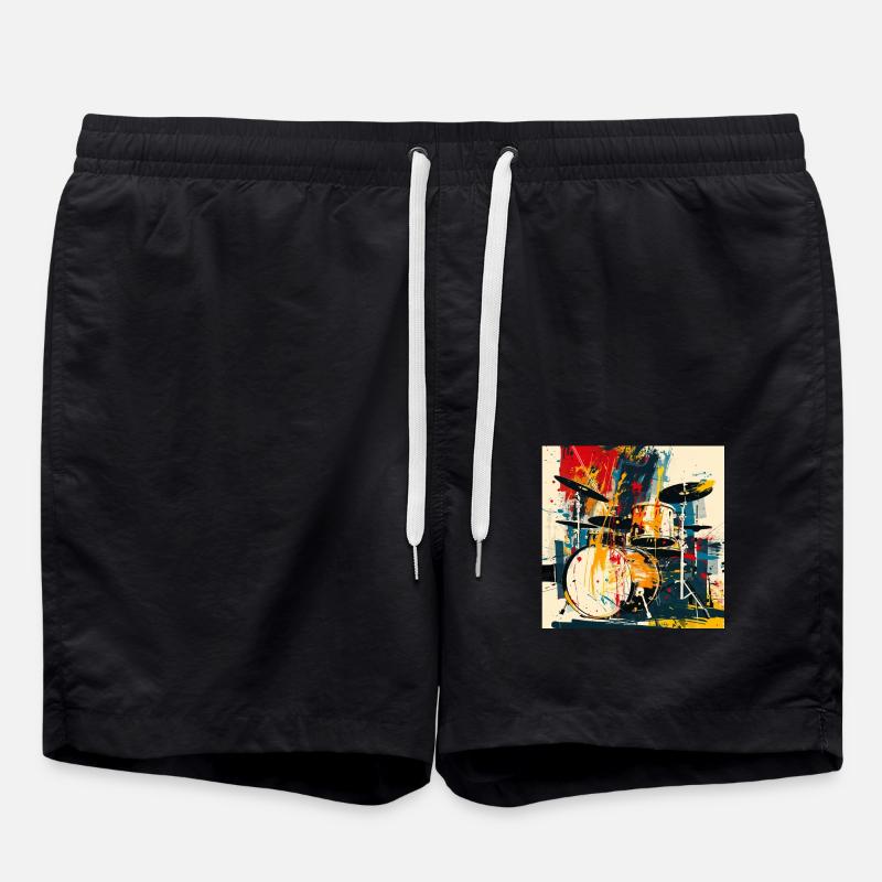 Schlagzeug - Badeshorts - Schwarz