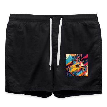 Guitar - Swim Trunks - black - Front - AI Model Male 185 light (185cm)