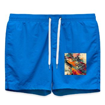 Guitar - Swim Trunks - cobalt blue - Front