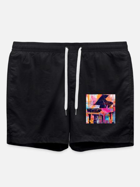 Piano - Swim Trunks - black