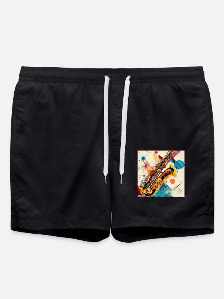 Saxophone - Swim Trunks - black