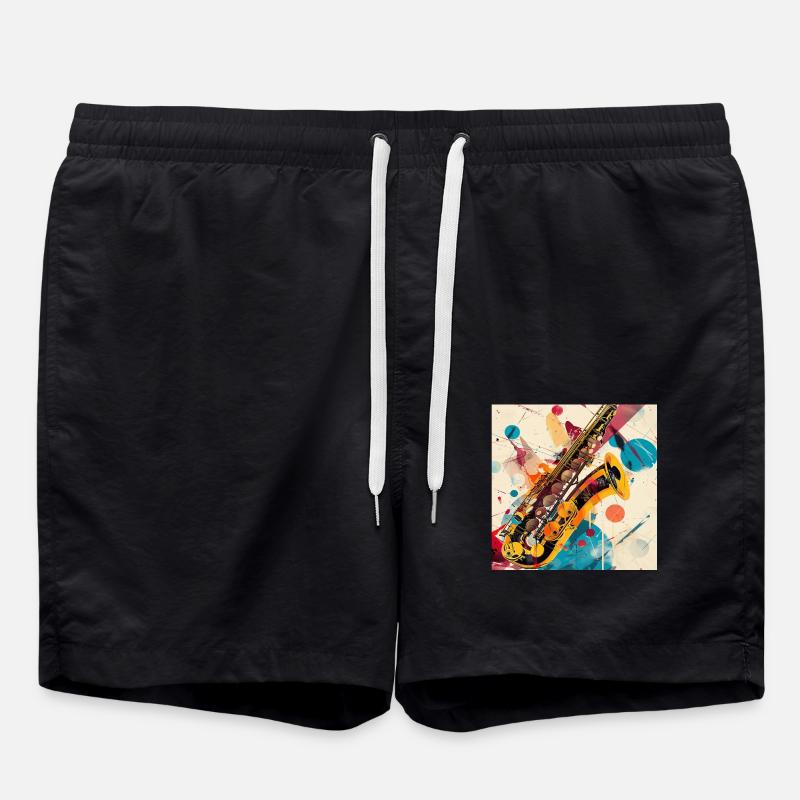 Saxophone - Swim Trunks - black