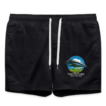 FLYING CAR - Swim Trunks - black - Front - AI Model Male 185 light (185cm)