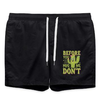 Before You Hug Me Don't 4 - Badeshorts - Schwarz - Vorne - AI Model Male 185 light (185cm)