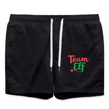 Équipe Elfe Onze Elfes Elfes Noël Onze Noël - Short de bain - noir - Devant - AI Model Male 185 light (185cm)
