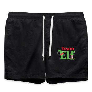 Équipe Elfe Onze Elfes Elfes Noël Onze Noël - Short de bain - noir - Devant - AI Model Male 185 light (185cm)