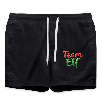 Équipe Elfe Onze Elfes Elfes Noël Onze Noël - Short de bain - noir - Devant - AI Model Male 185 light (185cm)