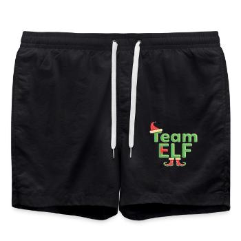 Équipe Elfe Onze Elfes Elfes Noël Onze Noël - Short de bain - noir - Devant - AI Model Male 185 light (185cm)