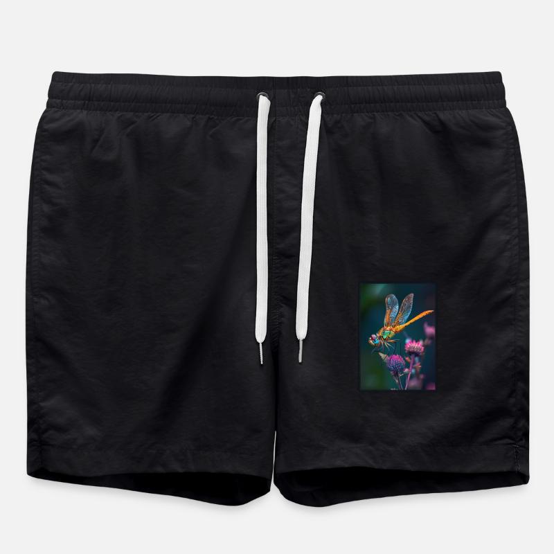 Dragonflies Dragonfly - Swim Trunks - black