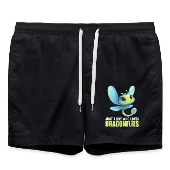 Libellen Libelle - Badeshorts - Schwarz - Vorne - AI Model Male 185 light (185cm)