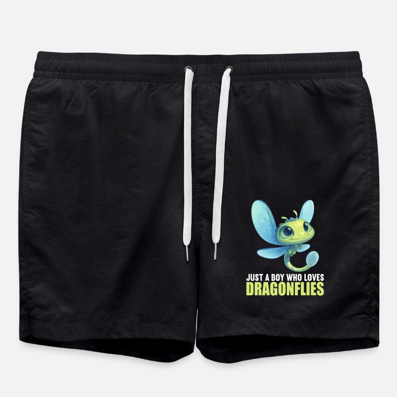 Libellen Libelle - Badeshorts - Schwarz