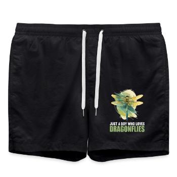 Libellen Libelle - Badeshorts - Schwarz - Vorne - AI Model Male 185 light (185cm)