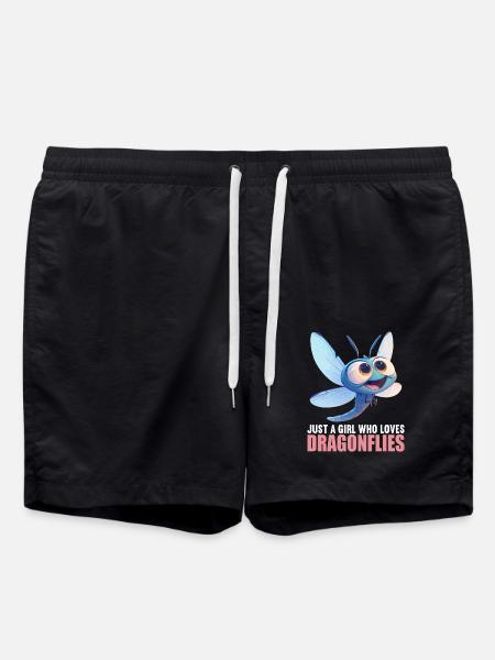 Dragonflies Dragonfly - Swim Trunks - black