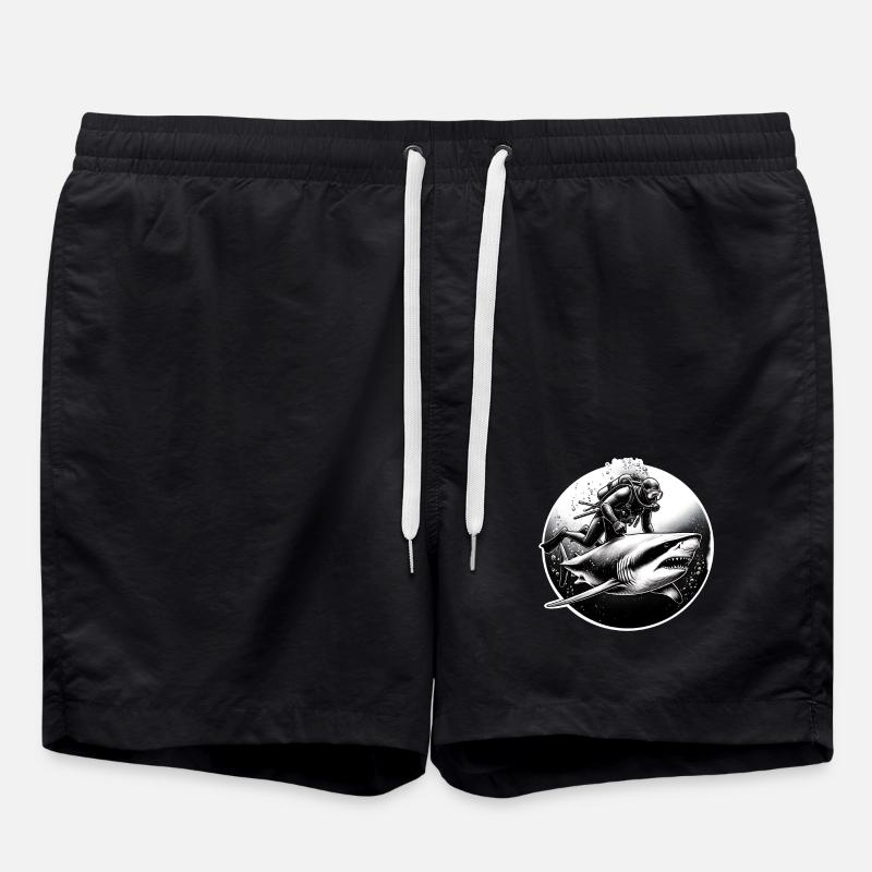 Diving Divers - Swim Trunks - black